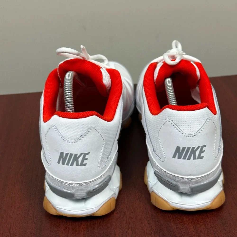 Nike Reax 8 TR Mesh Training Shoes Mens 12 White Wolf Gym Athletic Sport NEW